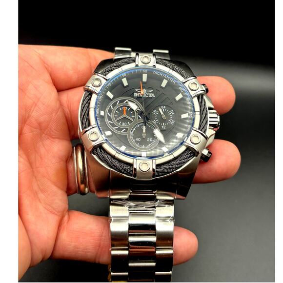 Invicta Bolt 25512 Mens 52mm Stainless Steel Chronograph Quartz 100m NIBWT - Picture 17 of 17